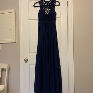 Navy blue long dress